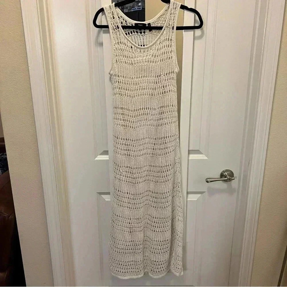 569 Theory Sleeveless Midi Dress in Cotton Crochet - Picture 4 of 8